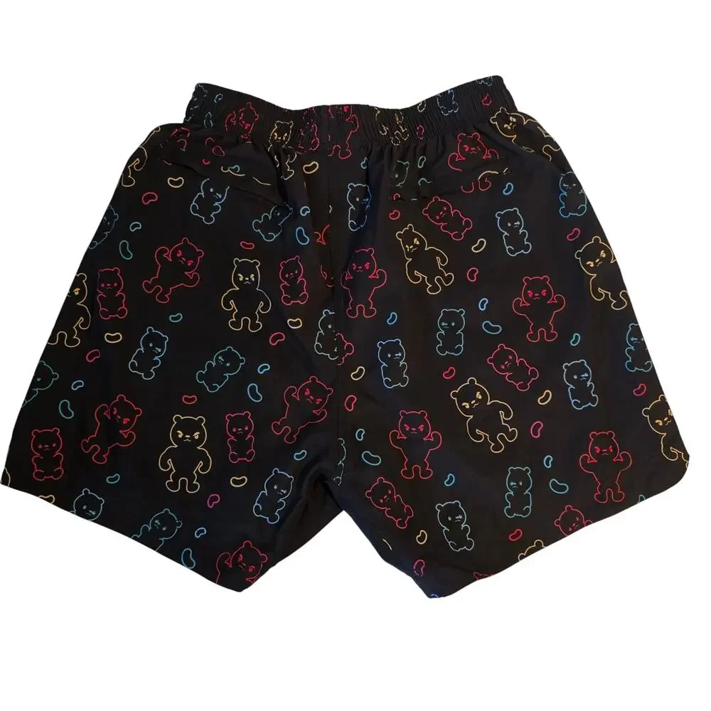 Kinda Fit Kinda Fat Hungry Gummy Bear Athletic Shorts Small Black Gym Training